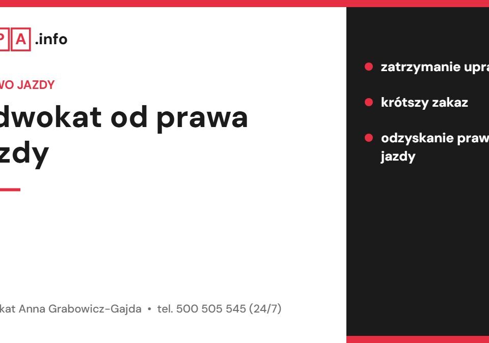 Adwokat od prawa jazdy