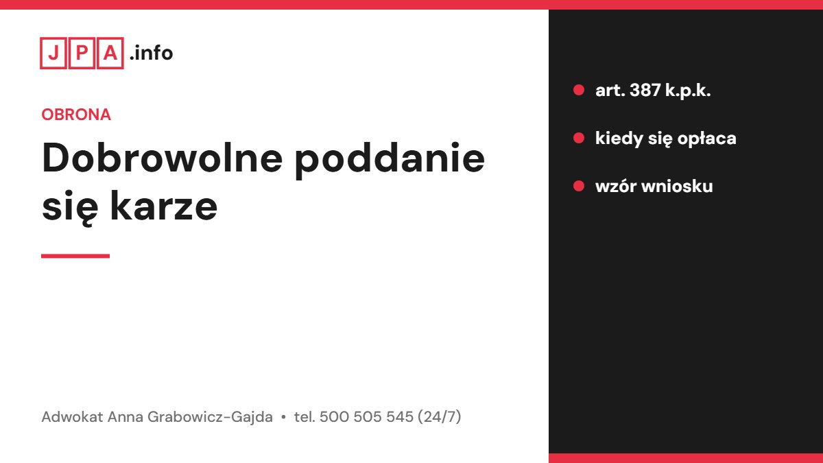 Dobrowolne poddanie się karze