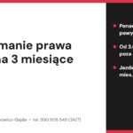 Zatrzymanie prawa jazdy na 3 miesiące